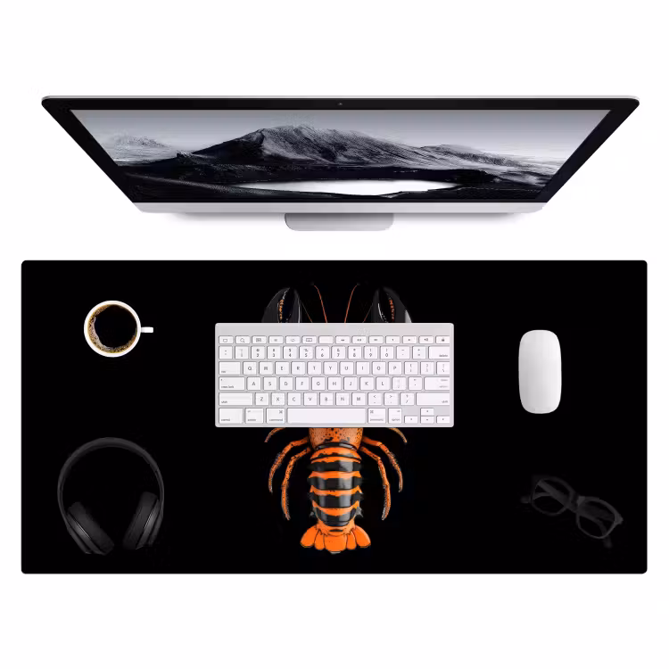 Bureau onderlegger - Kreeft - Oranje - Zwart - Modern — 3