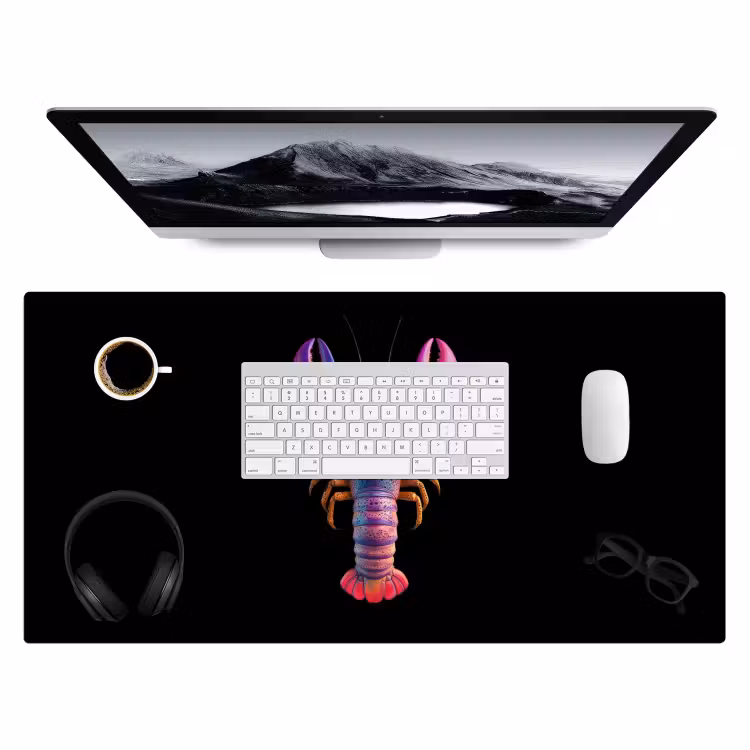 Bureau onderlegger - Kreeft - Paars - Roze - Zwart - Stippen - Lila — 3