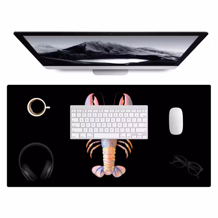 Bureau onderlegger - Kreeft - Roze - Zacht - Zwart — 3
