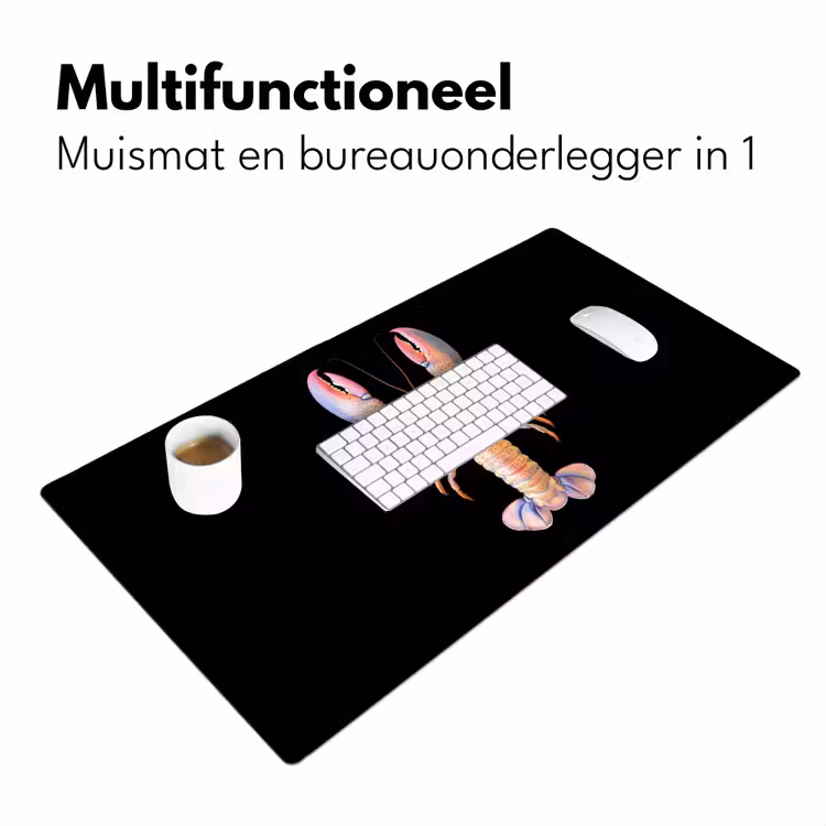 Bureau onderlegger - Kreeft - Roze - Zacht - Zwart — 6