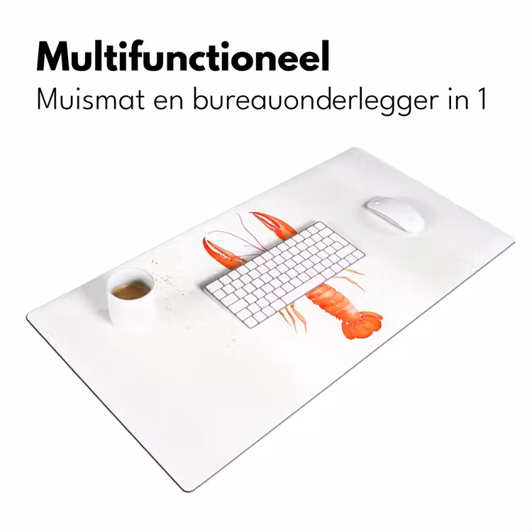 Bureau onderlegger - Kreeft - Waterverf - Aquarel - Oranje — 6