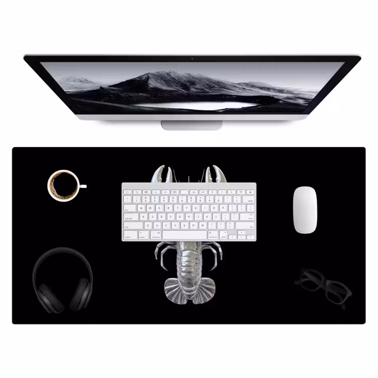 Bureau onderlegger - Kreeft - Zilver - Metallic - Luxe — 3