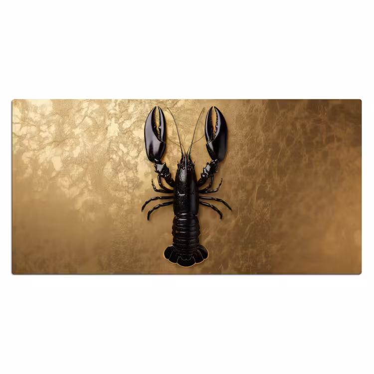 Bureau onderlegger - Kreeft - Zwart - Goud - Luxe — 1