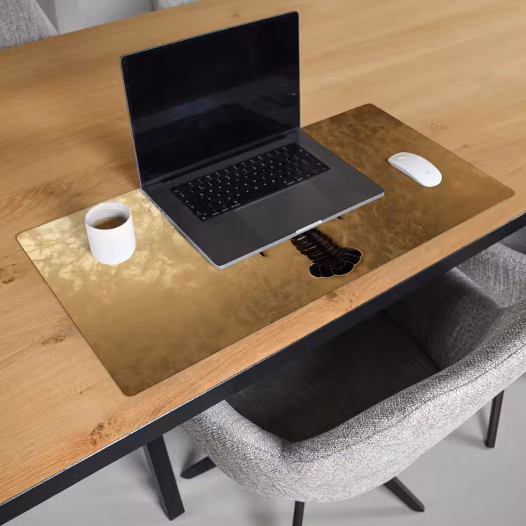 Bureau onderlegger - Kreeft - Zwart - Goud - Luxe — 2