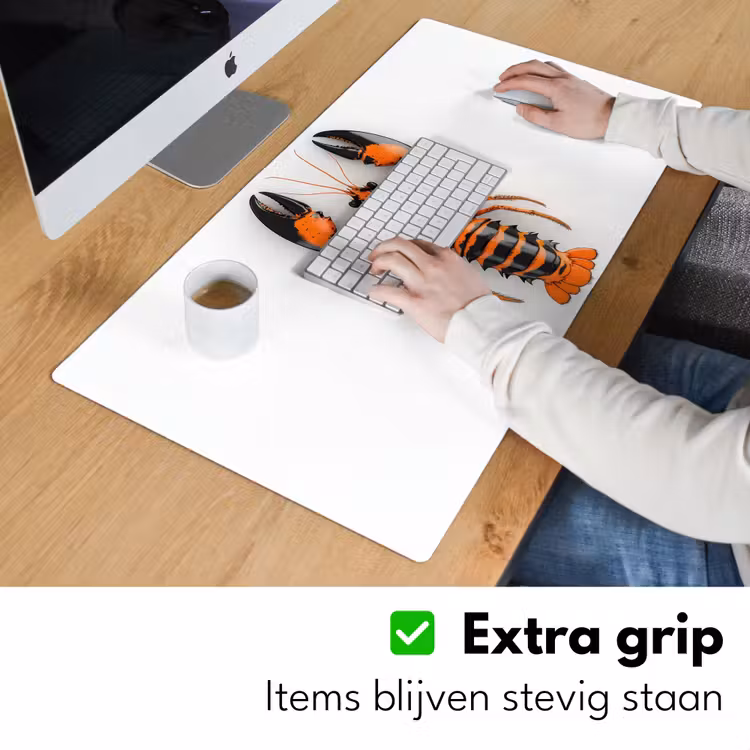 Bureau onderlegger - Kreeft - Zwart - Oranje - Wit - Uniek — 5
