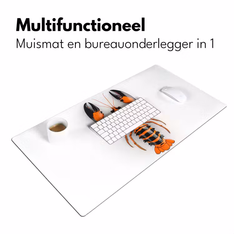 Bureau onderlegger - Kreeft - Zwart - Oranje - Wit - Uniek — 6