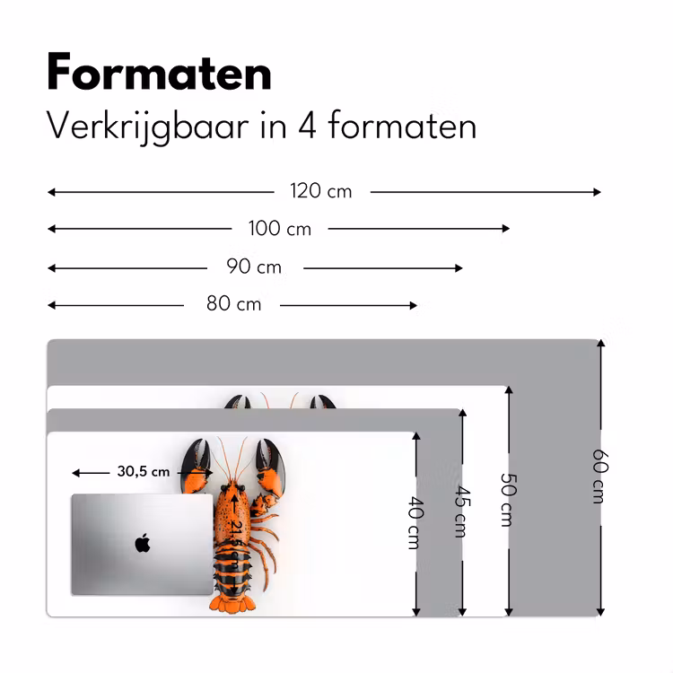 Bureau onderlegger - Kreeft - Zwart - Oranje - Wit - Uniek — 7