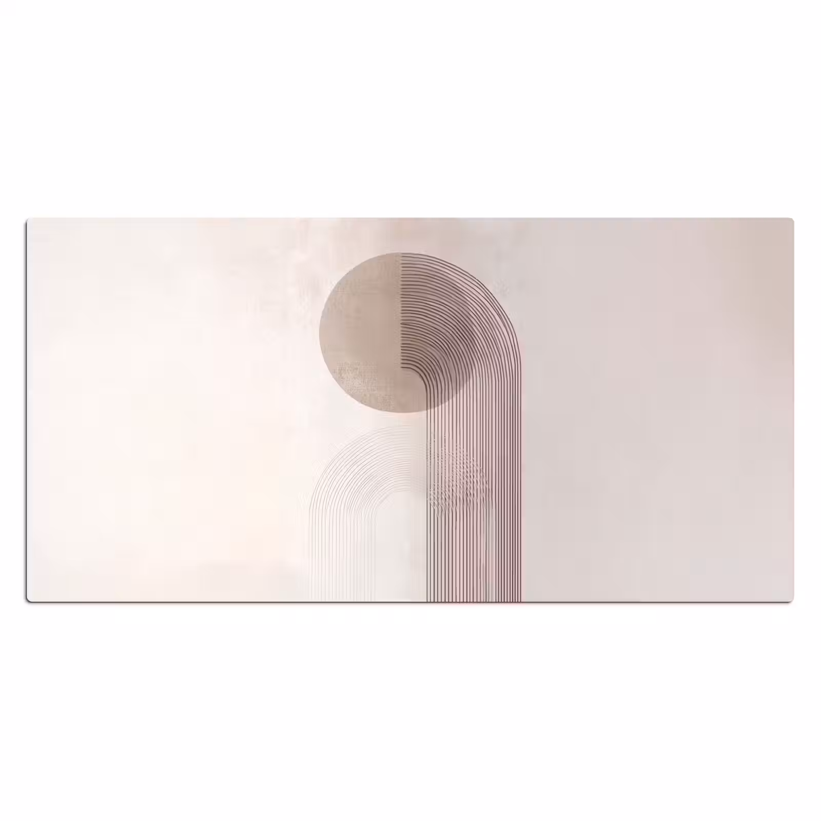 Bureau onderlegger - Minimalistisch - Cirkel - Lichtgrijs — 1