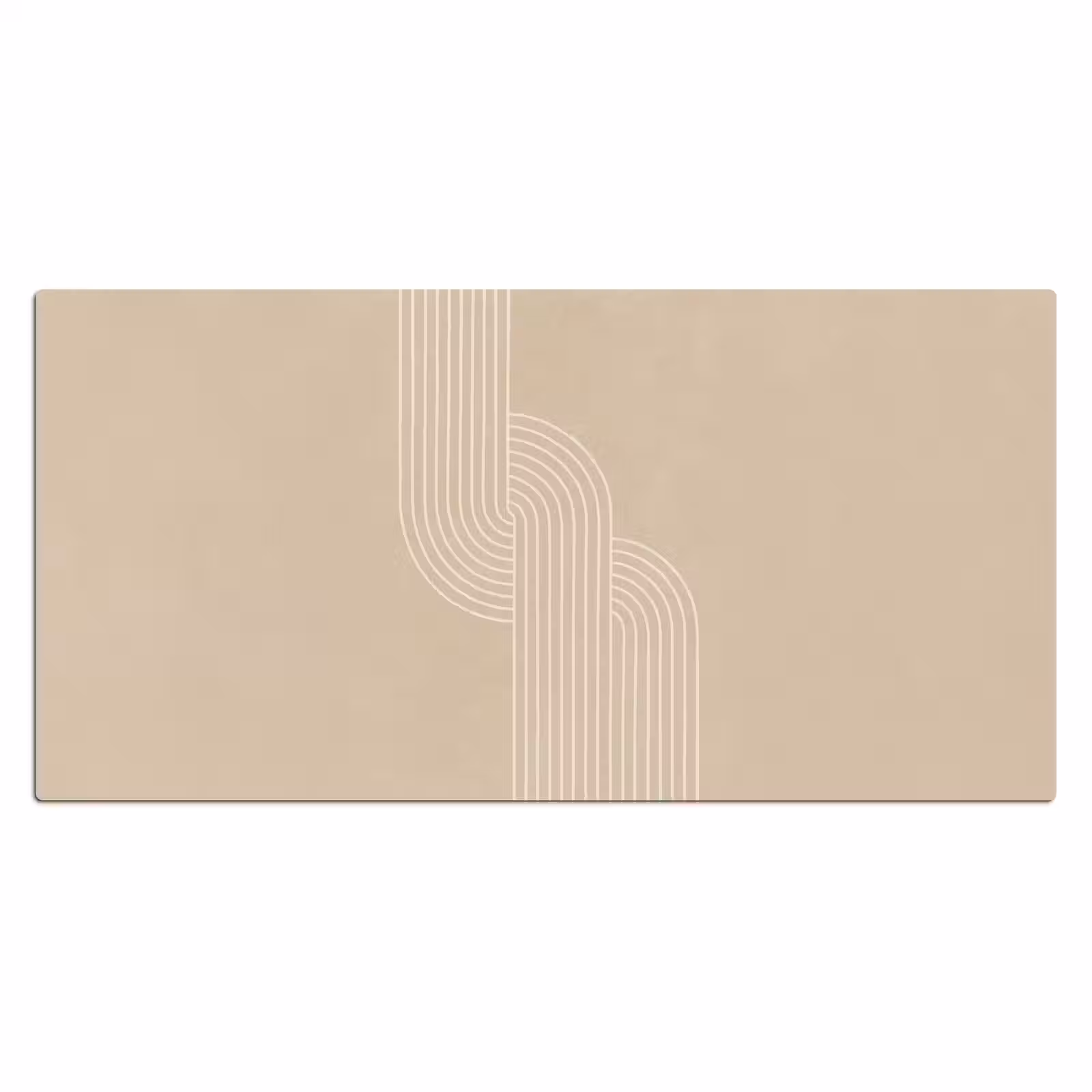 Bureau onderlegger - Parallelle lijnen - Lichte textuur - Beige — 1