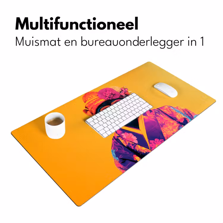 Bureau onderlegger - Aap - Kimono - Bloemen - Hoofdtooi — 6
