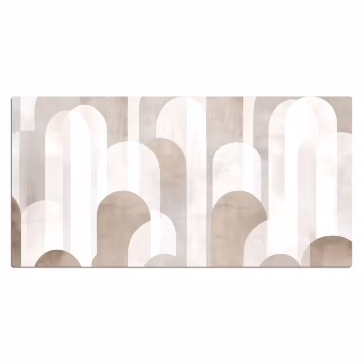 Bureau onderlegger - Abstracte bogen - Modern - Beige — 1