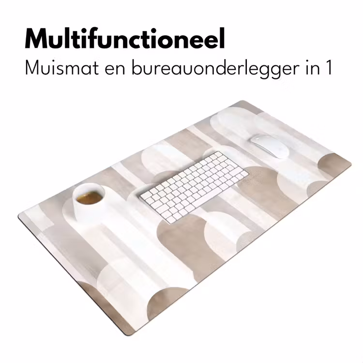 Bureau onderlegger - Abstracte bogen - Modern - Beige — 6