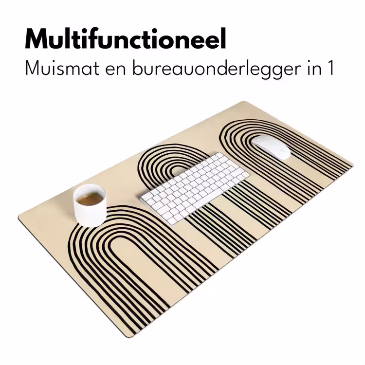 Bureau onderlegger - Boogvormen - Zwart - Strak — 6