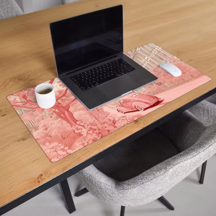 Bureau onderlegger - City - Car - Pink — 2