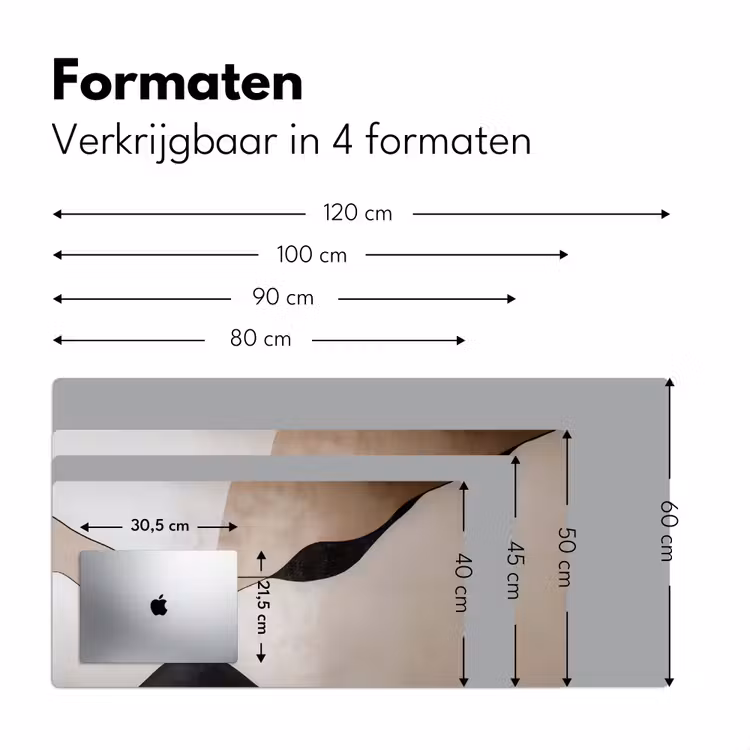 Bureau onderlegger - Contourlijnen - Abstracte landschap — 7