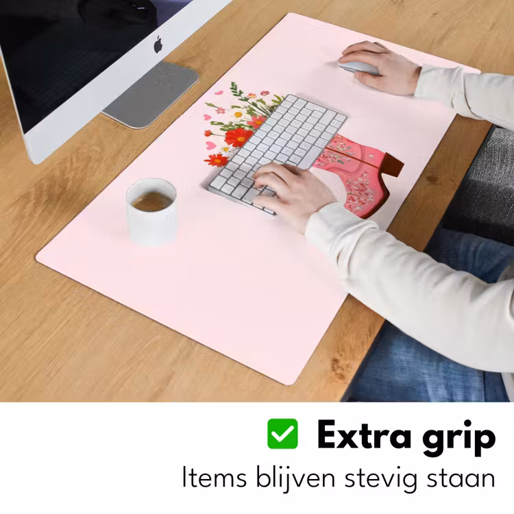 Bureau onderlegger - Cowboylaarzen - Roze - Boeket - Bloemen — 5