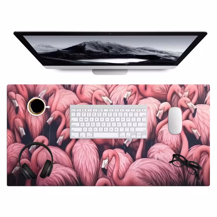 Bureau onderlegger - Flamingo - Roze - Dieren — 3