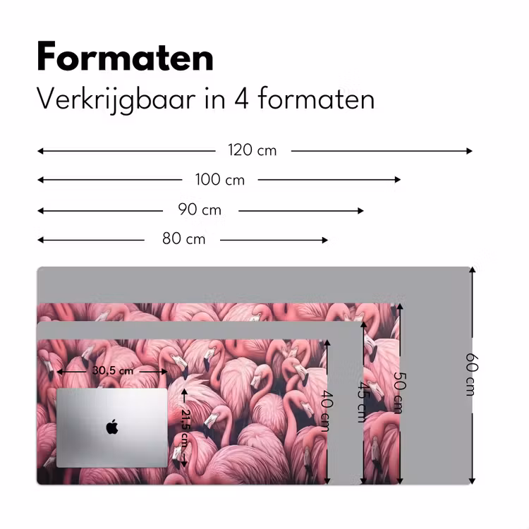 Bureau onderlegger - Flamingo - Roze - Dieren — 7