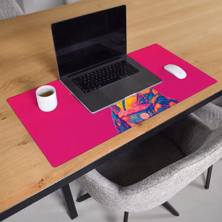 Bureau onderlegger - Geit - Hoorns - Kimono - Kleurrijk — 2