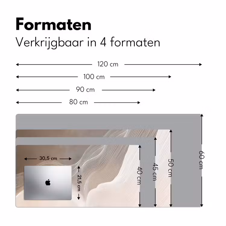 Bureau onderlegger - Golvende lijnen - Luchtstromen - Harmonieus — 7