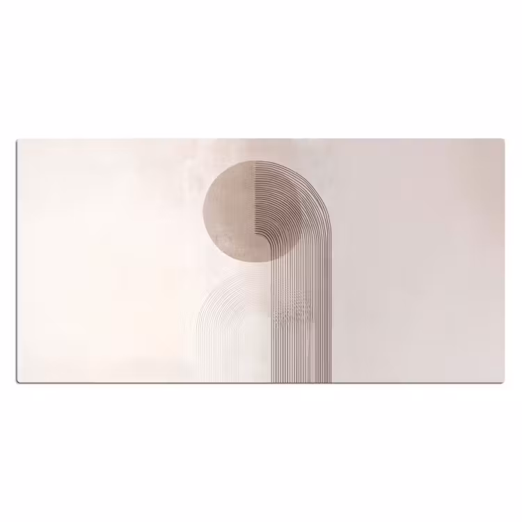 Bureau onderlegger - Minimalistisch - Cirkel - Lichtgrijs — 1