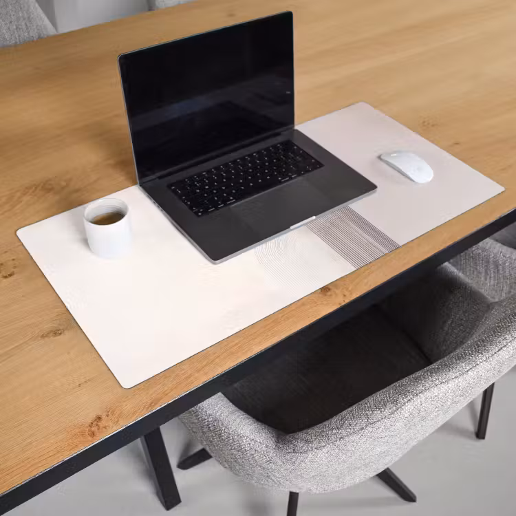 Bureau onderlegger - Minimalistisch - Cirkel - Lichtgrijs — 2