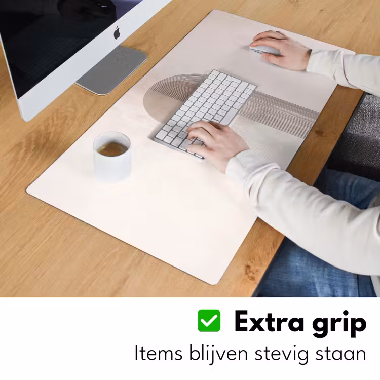 Bureau onderlegger - Minimalistisch - Cirkel - Lichtgrijs — 5