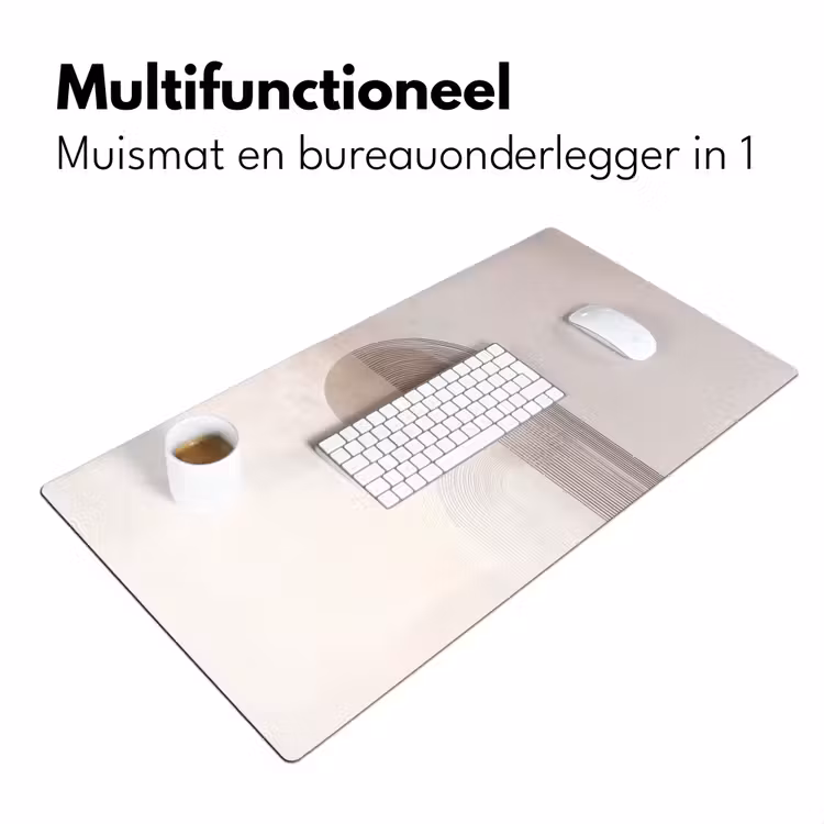 Bureau onderlegger - Minimalistisch - Cirkel - Lichtgrijs — 6