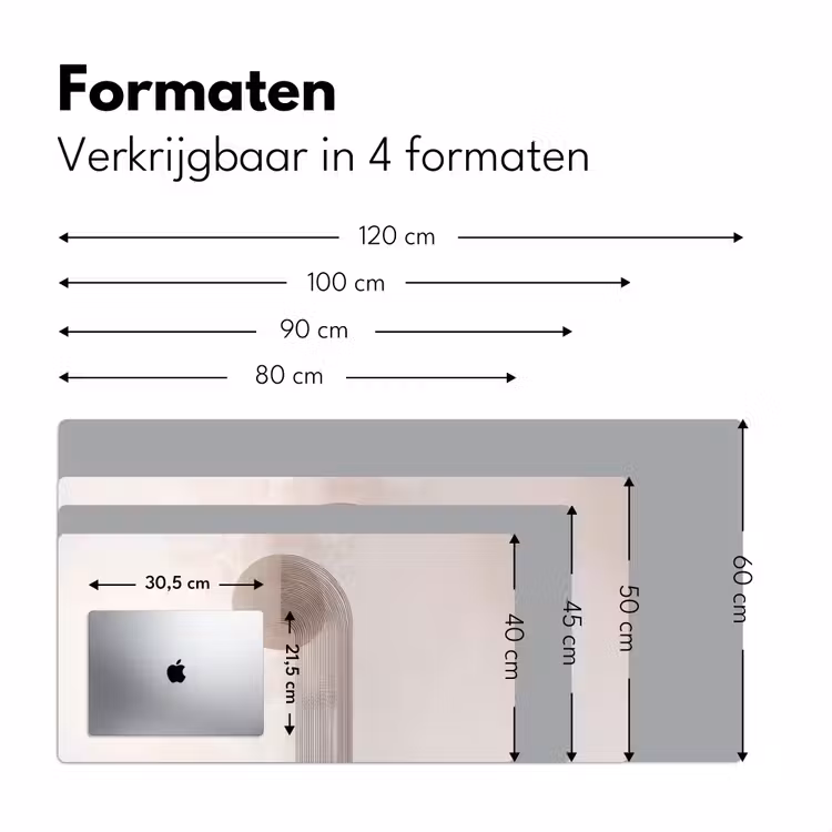 Bureau onderlegger - Minimalistisch - Cirkel - Lichtgrijs — 7