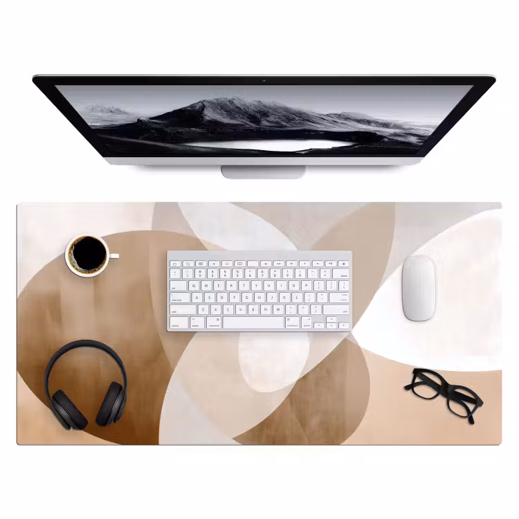 Bureau onderlegger - Ovale vormen - Transparant - Zachte overgang — 3