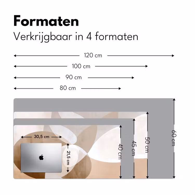 Bureau onderlegger - Ovale vormen - Transparant - Zachte overgang — 7