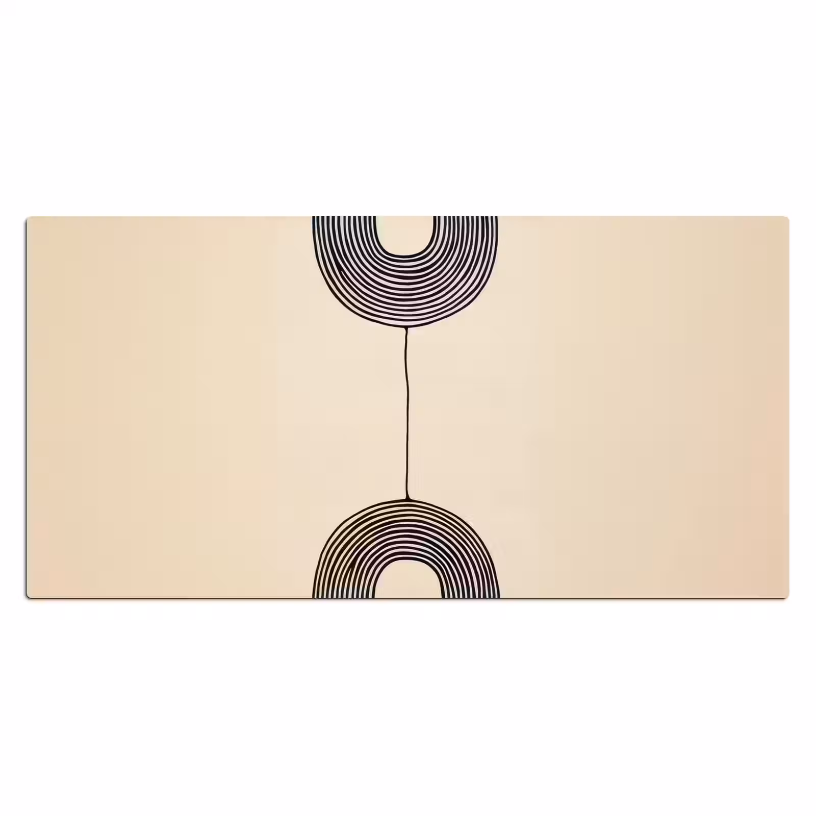 Bureau onderlegger - Geometrische bogen - Minimalistisch - Symmetrisch — 1