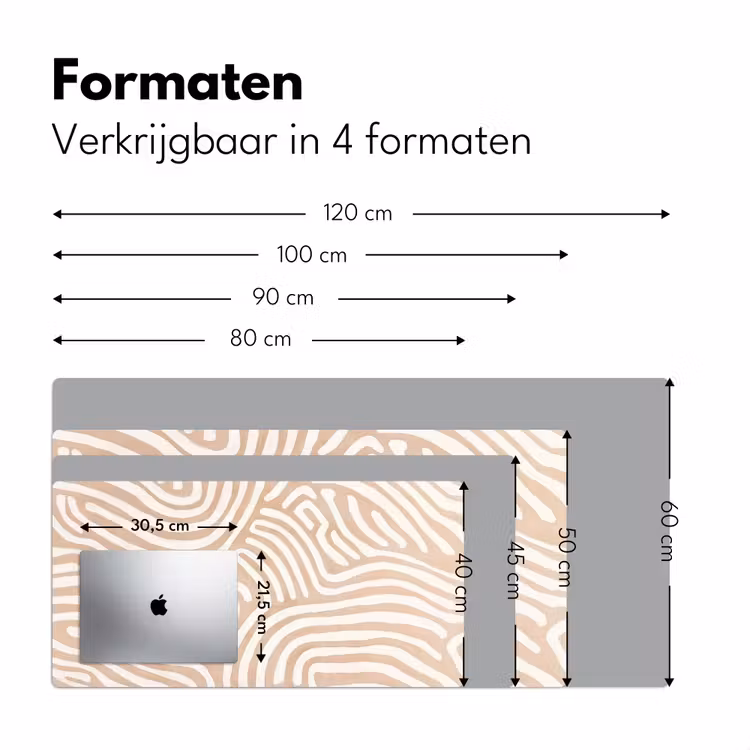 Bureau onderlegger - Beige - Aardspatroon — 7