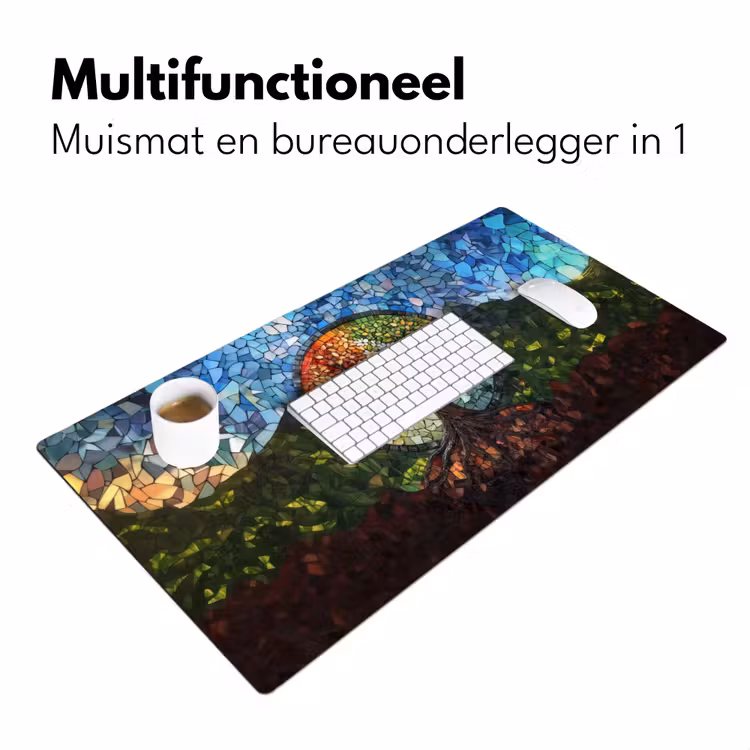 Bureau onderlegger - Boom - Seizoenen - Mozaïek - Bergen — 6