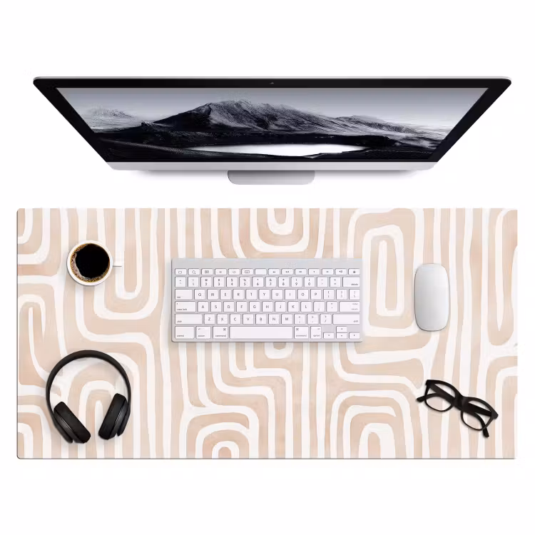 Bureau onderlegger - Decoratief - Labyrint - Beige — 3