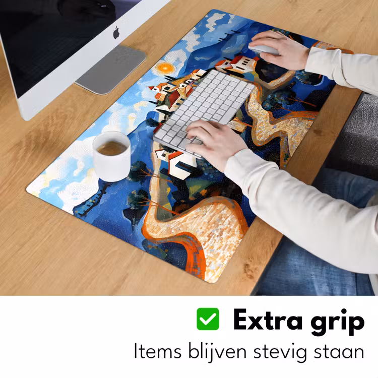 Bureau onderlegger - Dorp - Heuvelachtig - Zon - Mozaïek — 5