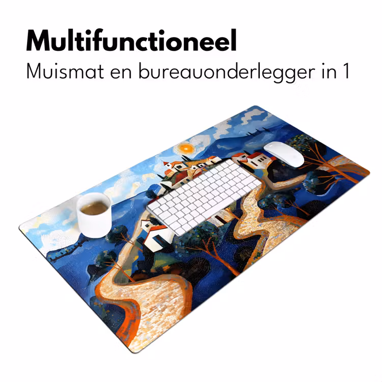 Bureau onderlegger - Dorp - Heuvelachtig - Zon - Mozaïek — 6