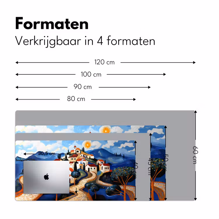 Bureau onderlegger - Dorp - Heuvelachtig - Zon - Mozaïek — 7