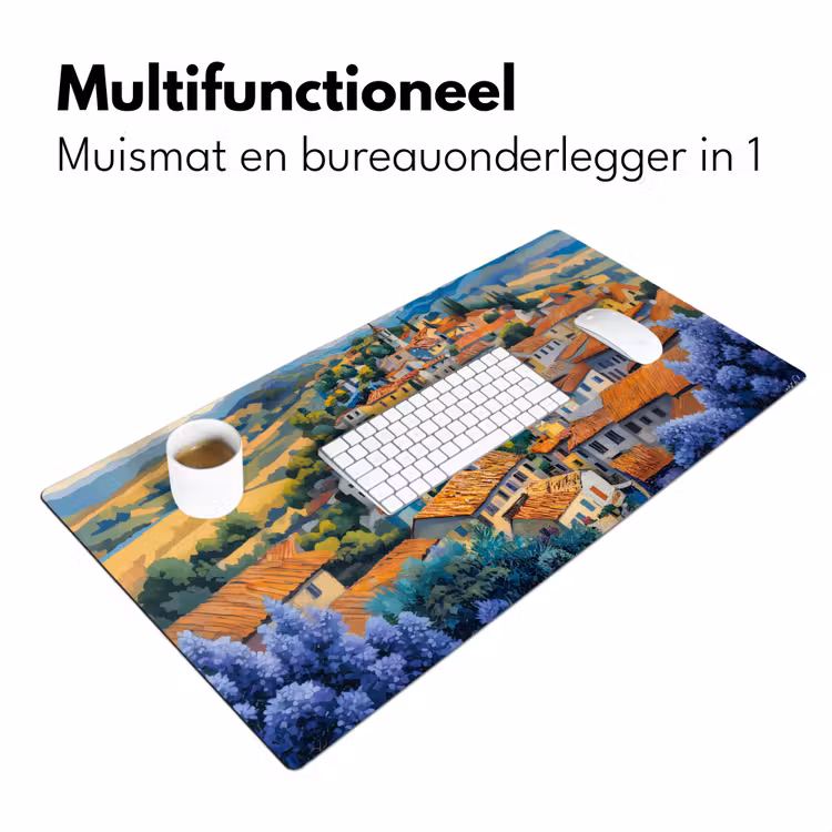 Bureau onderlegger - Dorp - Heuvels - Landschap - Bomen — 6