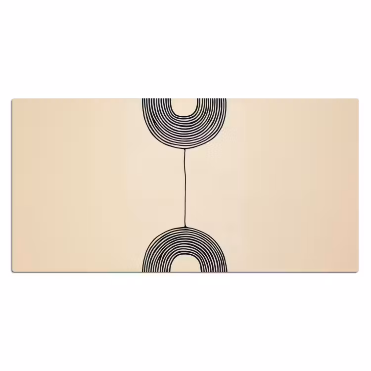 Bureau onderlegger - Geometrische bogen - Minimalistisch - Symmetrisch — 1
