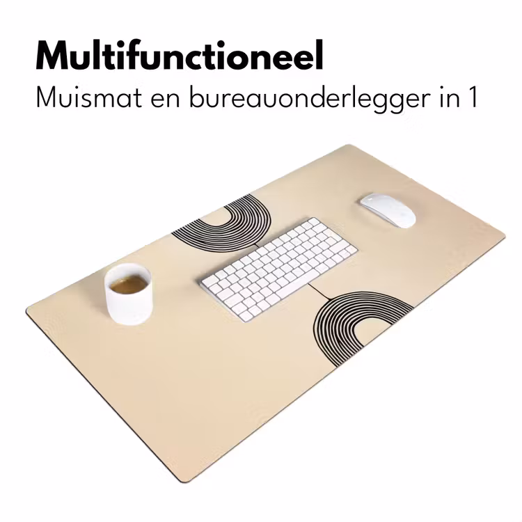 Bureau onderlegger - Geometrische bogen - Minimalistisch - Symmetrisch — 6