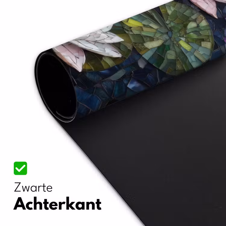 Bureau onderlegger - Glasstukjes - Leliebladeren - Vis - Oranje — 4
