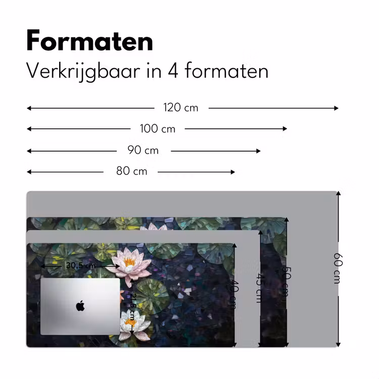 Bureau onderlegger - Glasstukjes - Leliebladeren - Vis - Oranje — 7