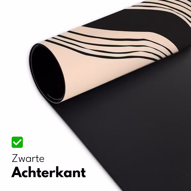 Bureau onderlegger - Golven - Zwart - Zandkleur — 4