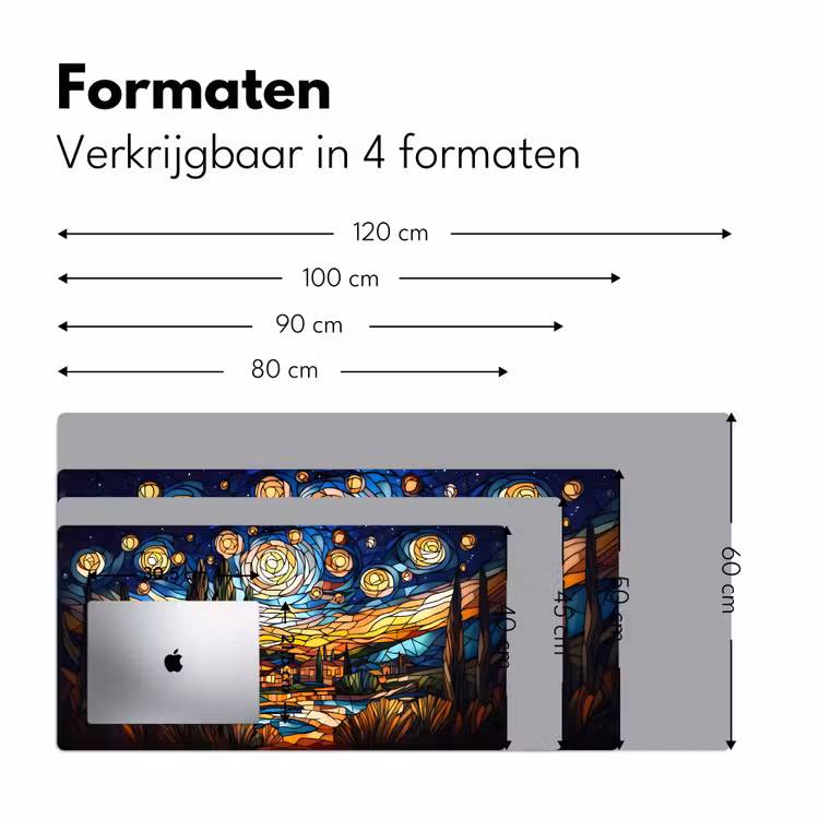 Bureau onderlegger - Hemel - Sterren - Mozaïek - Huizen — 7