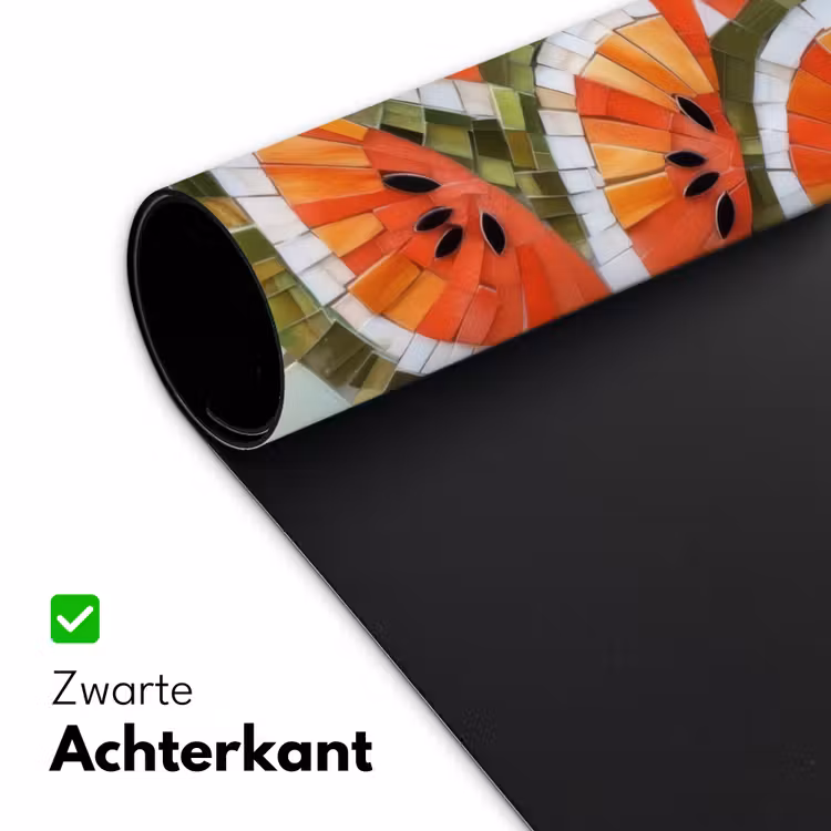 Bureau onderlegger - Mozaïek - Watermeloen - Rood - Pitten — 4