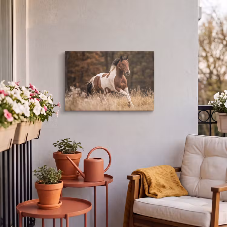 Buiten canvas - Paard - Bruin - Gras — 4