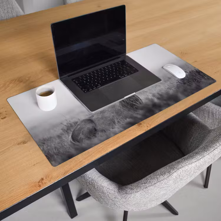Bureau onderlegger - Hert - Mistig - Zwart - Wit — 3