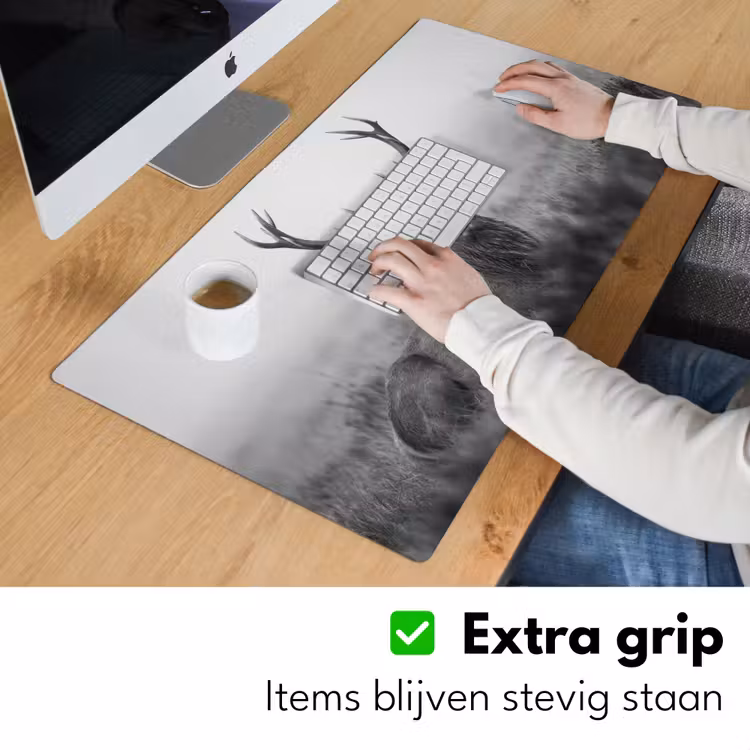Bureau onderlegger - Hert - Mistig - Zwart - Wit — 6