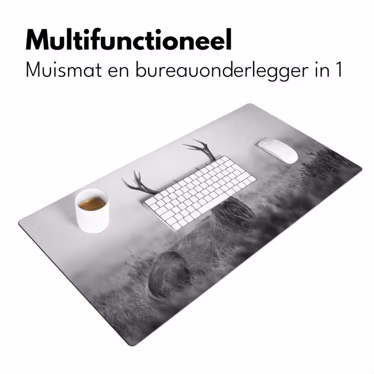 Bureau onderlegger - Hert - Mistig - Zwart - Wit — 7